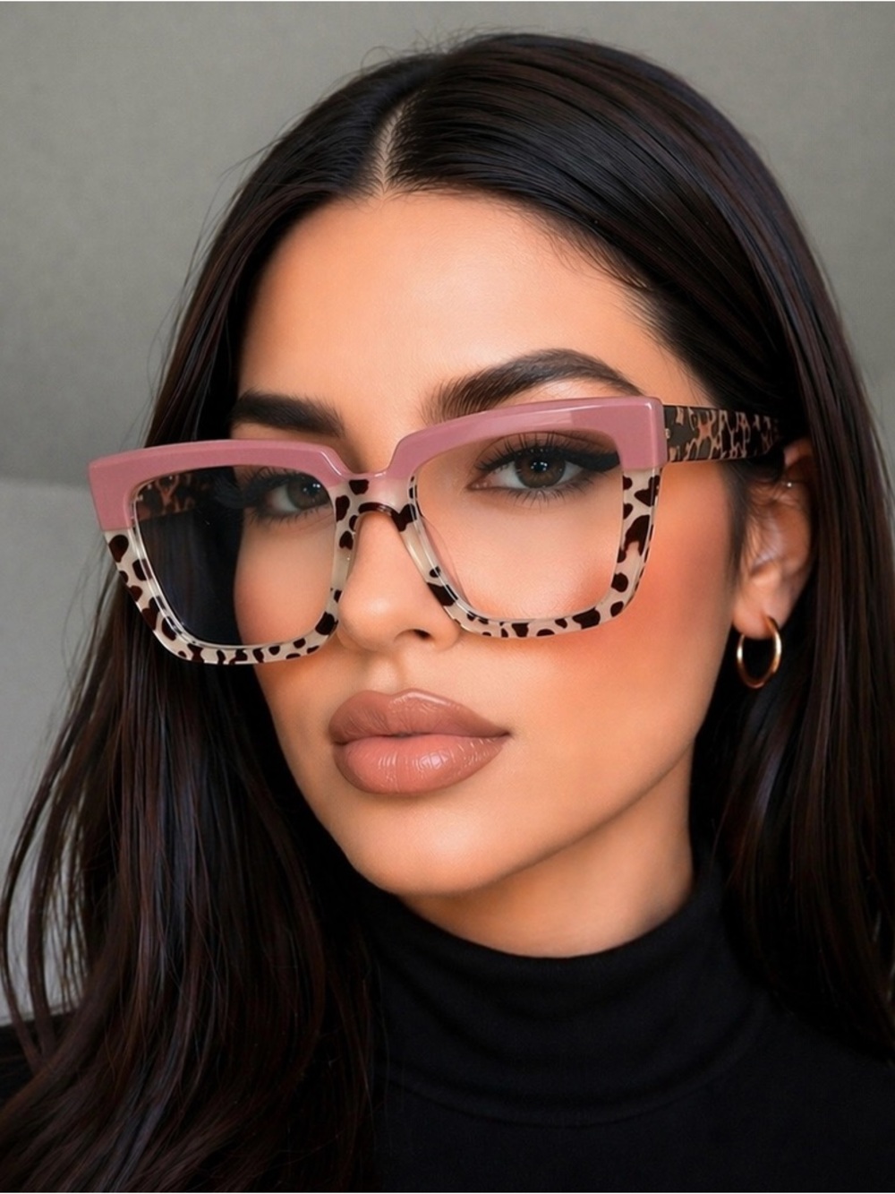 Oversized Reading Glasses Pink Leopard +3.50 Chic Statement Frame